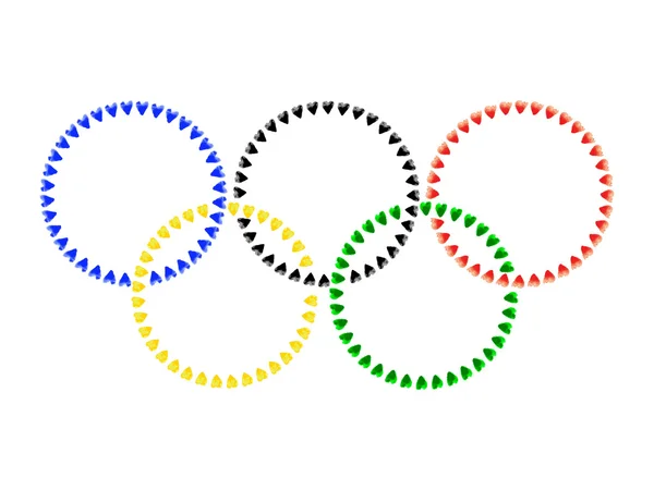 Vektorillustration der olympischen Ringe. — Stockvektor