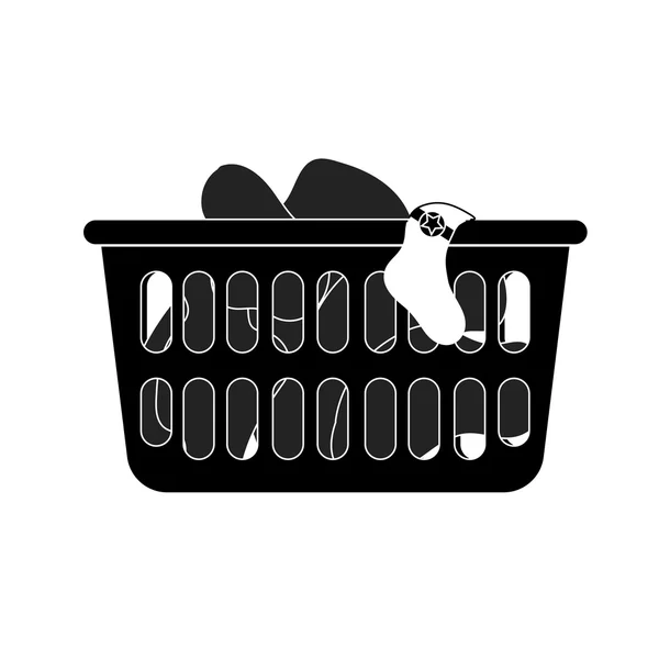 Vector illustration of loundry basket — Stock Vector