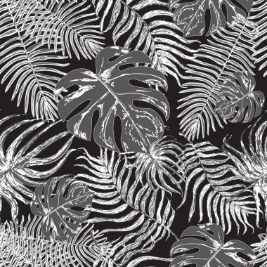 Egzotik ile Seamless Modeli yapraklar