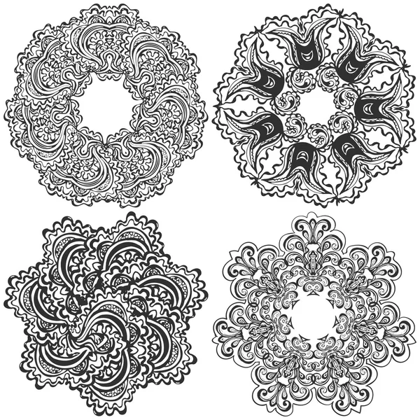 Conjunto vectorial de patrón redondo — Archivo Imágenes Vectoriales