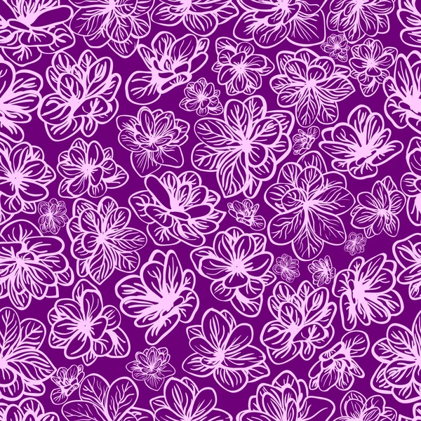 Vecteur motif floral sans couture — Image vectorielle