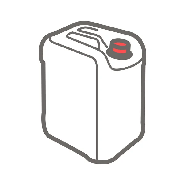 Vector icon of plastic canister — Stock Vector
