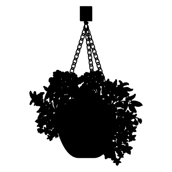 Vector illustration of hanging pot — Stock Vector