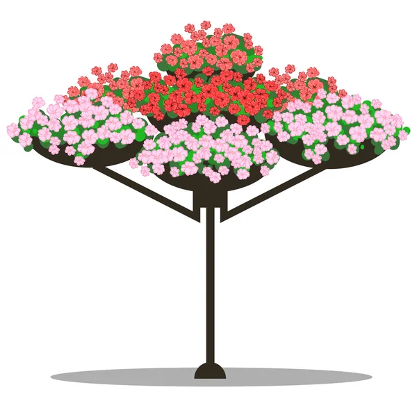 Ilustración vectorial del arreglo floral — Vector de stock
