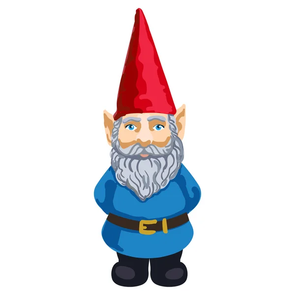 Illustration of garden gnome — Stock Vector