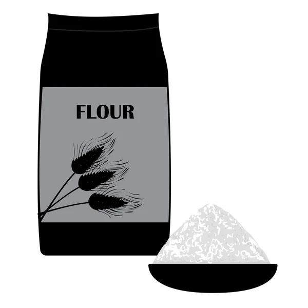 Vector icon of wheat flour — Stock Vector