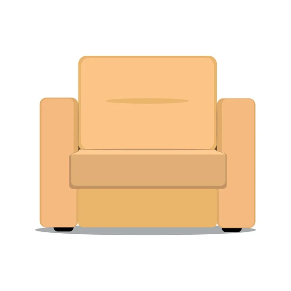 Vector illustration of soft armchair — Stock Vector