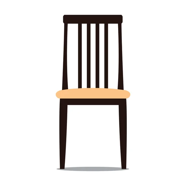 Illustration vectorielle de chaise avec dossier — Image vectorielle