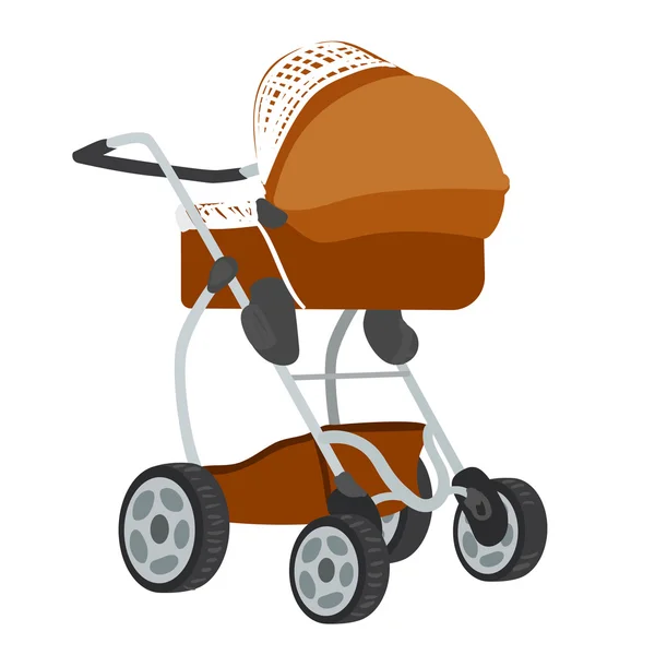 Kleurrijke afbeelding van baby wandelwagen — Stockvector