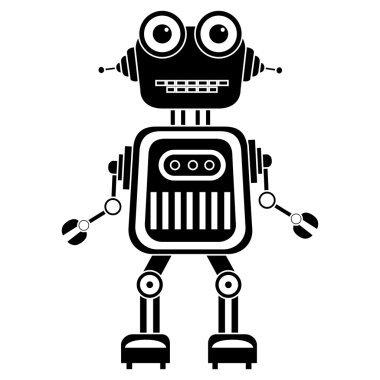Vektör robot siluet