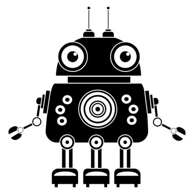Vektör robot siluet