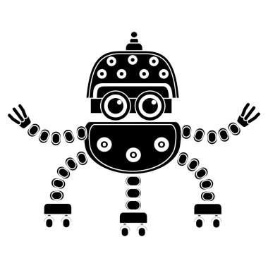 Vektör robot siluet