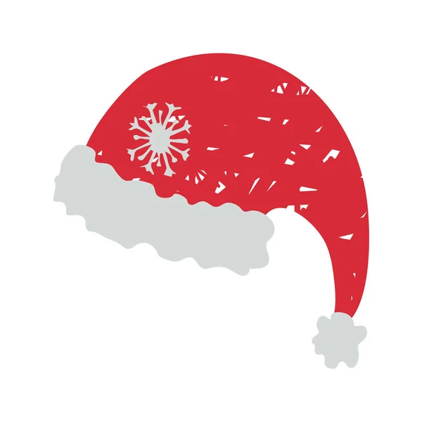 Noel Baba şapkasının renkli bir çizimi — Stok Vektör