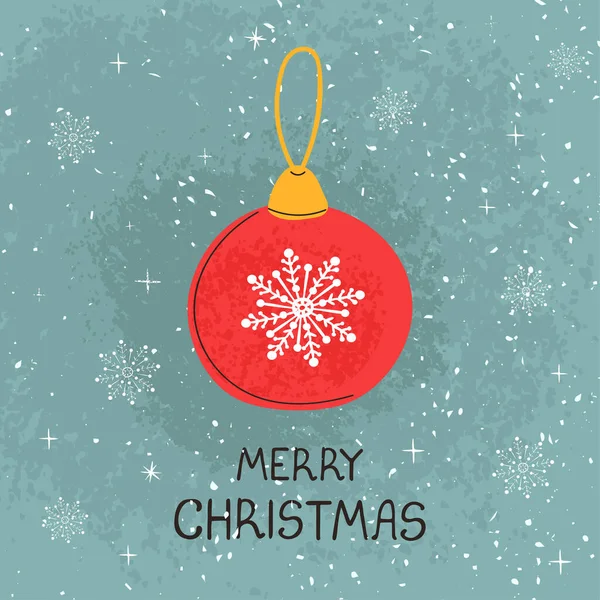 Безшовний фон з барвистим малюнком руки ілюстрація різдвяної кулі зі сніжинками — стоковий вектор