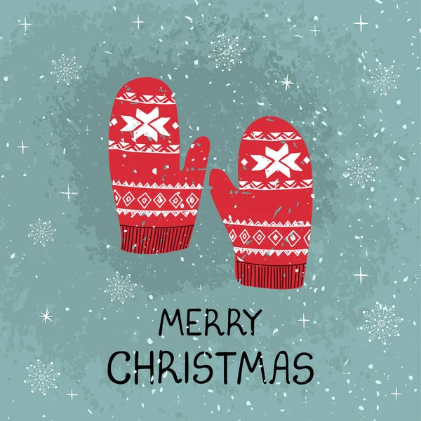 Безшовний фон з барвистим малюнком рук ілюстрація різдвяних рукавиць — стоковий вектор