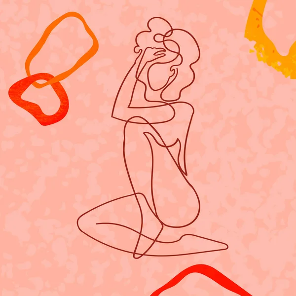 Illustration schématique du corps de la femme en forme de blob — Image vectorielle
