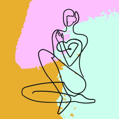 Soyut arkaplanda kadın vücudunun tasviri