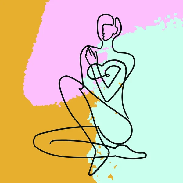 抽象背景下女性身体的示意图 — 图库矢量图片