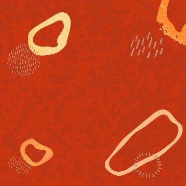 Soyut şekilli renkli modern poster.