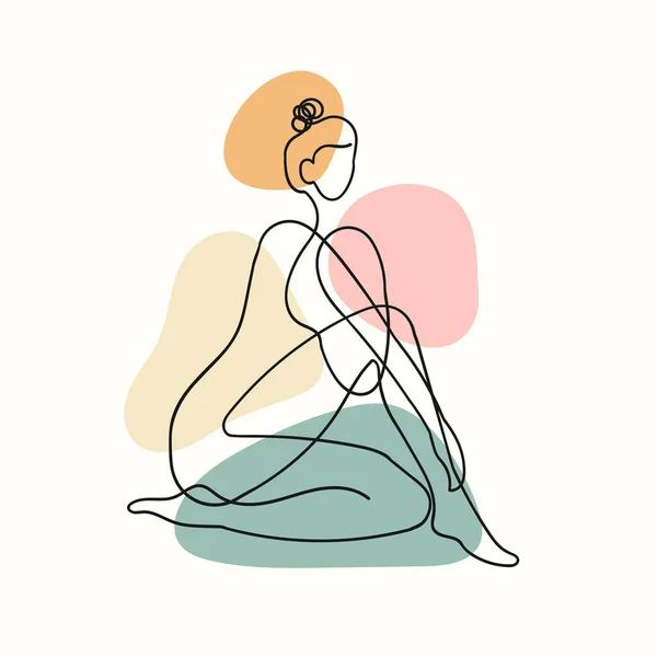 Illustration schématique du corps de la femme en forme de blob — Image vectorielle