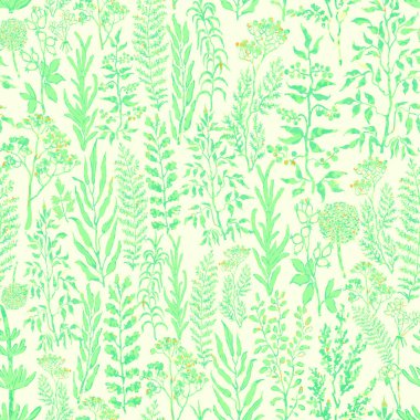 Bitkiler, bitkiler ve çiçeklerle kusursuz desen