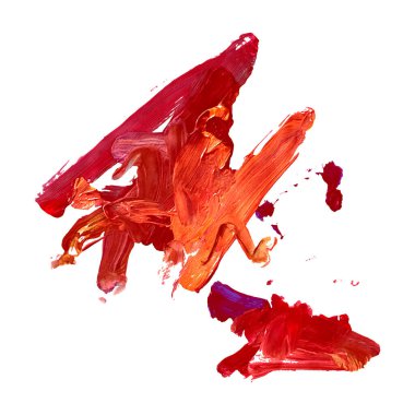 Beyaz arkaplanda izole edilmiş soyut leke ile ayarla.