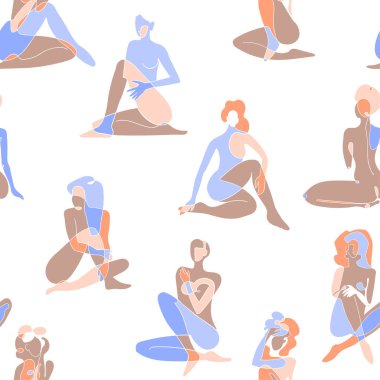 Kusursuz bir arkaplan ve renkli kadın vücudu çizimi.