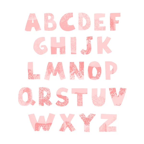 Alphabet coloré positif pour les enfants isolés sur blanc — Image vectorielle
