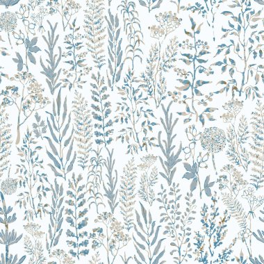 Bitkiler, bitkiler ve çiçeklerle kusursuz desen