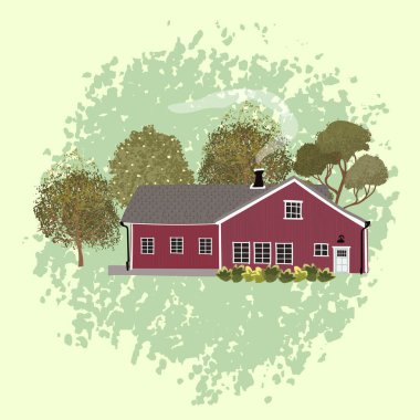 İskandinav tarzında renkli çizim evi