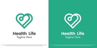 Sağlık Kliniği logo tasarım vektör simgesi. Bir sağlık hizmeti sağlayıcısının silueti. Basit tıbbi minimalist modern simge.