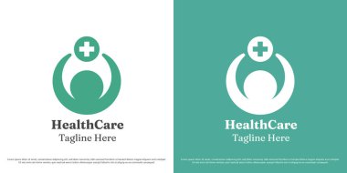 Halk sağlığı logosu çizim vektörü. İnsan sağlığı sembolü simgesi.