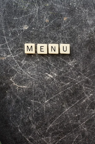 Word menüsü işareti scrabble harflerle