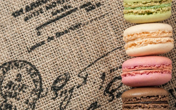 Macaroons jüt üzerinde kapatın