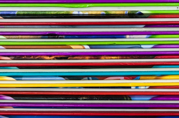 Close up of colorful book fore edges, horizontal, abstract — Stock Photo, Image