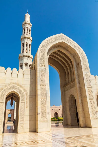 Oriente Medio Península Arábiga Omán Mascate Entrada Gran Mezquita Del — Foto de Stock