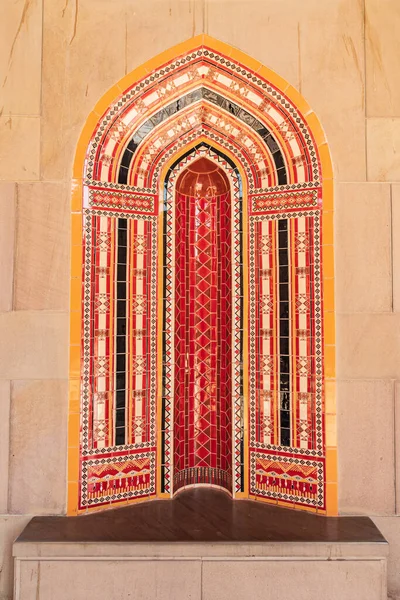 Middle East, Arabian Peninsula, Oman, Muscat. Interior view of the Sultan Qaboos Grand Mosque in Muscat.