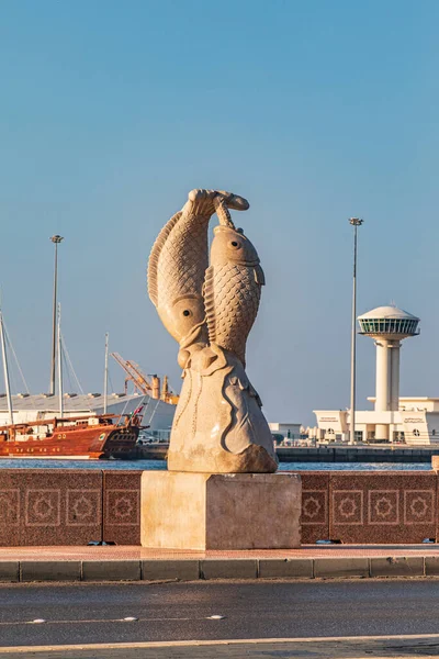 Oriente Medio Península Arábiga Omán Moscatel Muttrah Octubre 2019 Escultura — Foto de Stock