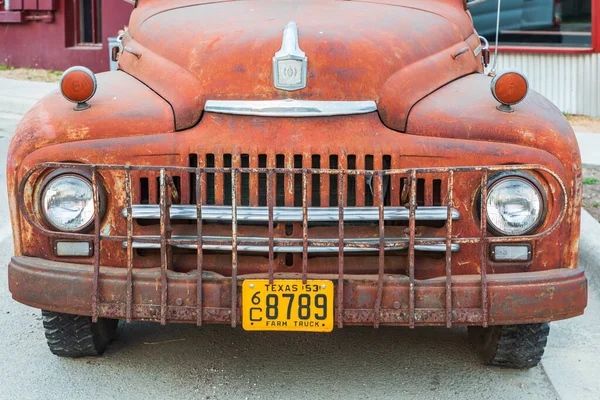 Blanco Texas Usa April 2021 Grillen Rostig Vintage Pickup Texas — Stockfoto