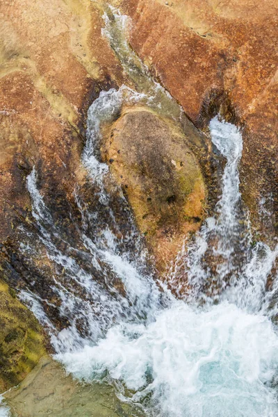 Concan Texas Usa Acqua Scorre Sulle Rocce Del Fiume Frio — Foto Stock