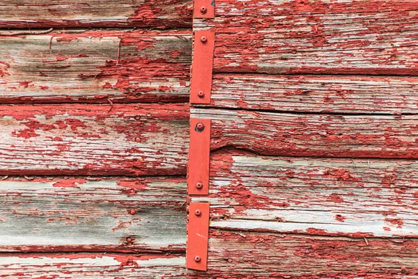 Latah Washington Usa Schälende Rote Farbe Einer Verwitterten Alten Scheune — Stockfoto
