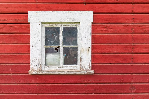 Latah Waszyngton Usa Okno Ścianie Starej Czerwonej Stodoły — Zdjęcie stockowe