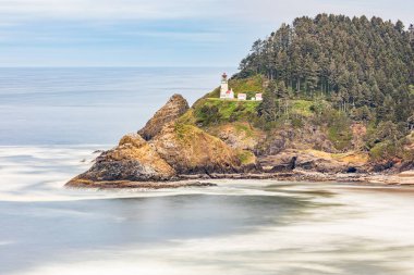 Heceta Head, Oregon, ABD. Oregon sahilindeki Heceta Baş Feneri.