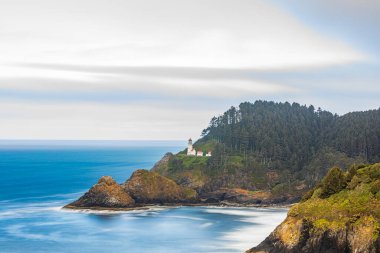 Heceta Head, Oregon, ABD. Oregon sahilindeki Heceta Head deniz feneri..