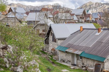 Lukomir, Konjiç, Bosna-Hersek. Bosna-Hersek dağlarında küçük bir köy.