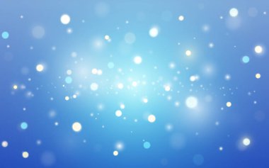 Mavi Bokeh Işık Arkaplanı Yumuşak Parlayan Parçacıklar ve Soyut Görüntü, Arkaplan Dekorasyonu