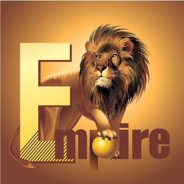 Empire Aslan Kralı beasta vektör