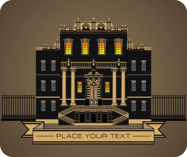 Vintage palace vector architecture — Stock Illustration Vintage palace vector architecture Vector Graphics