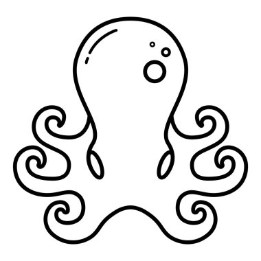 Ahtapot vektör simgesi