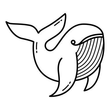 Balina vektör simgesi